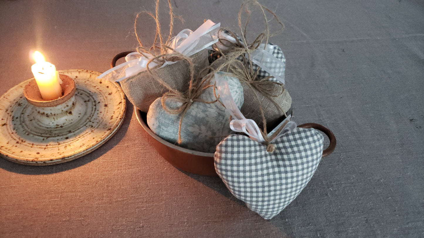 Linen Hearts - Decorative Handmade