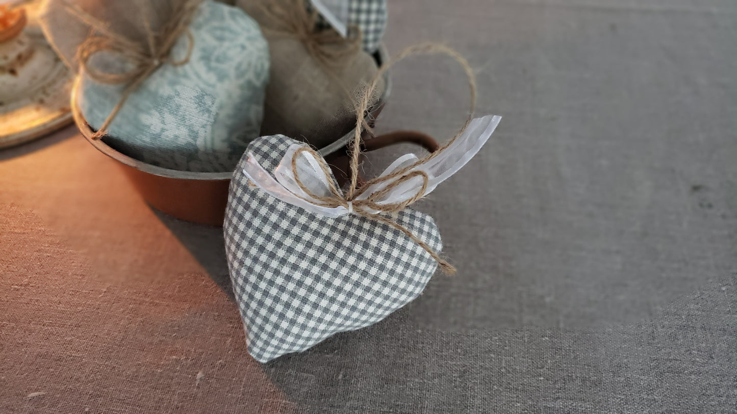 Linen Hearts - Decorative Handmade