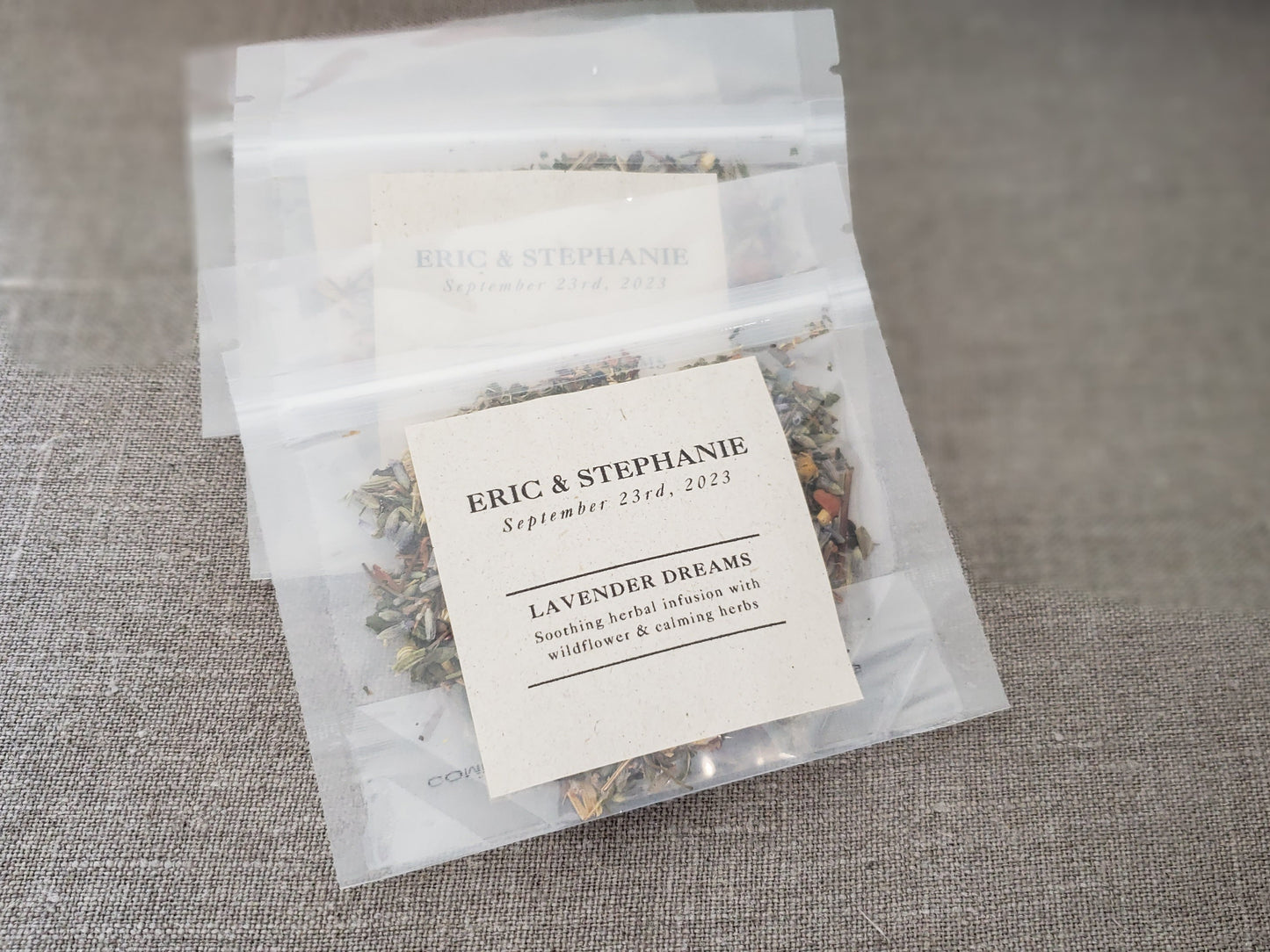 Tea Wedding and Shower Favours in Compostable Packaging